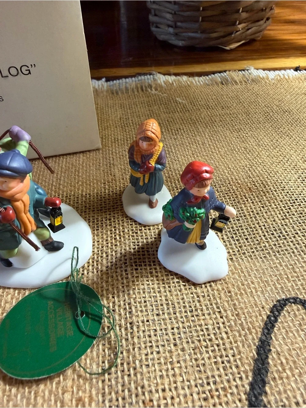 Department 56 Porcelain Carolers with Yule Log – Department 56